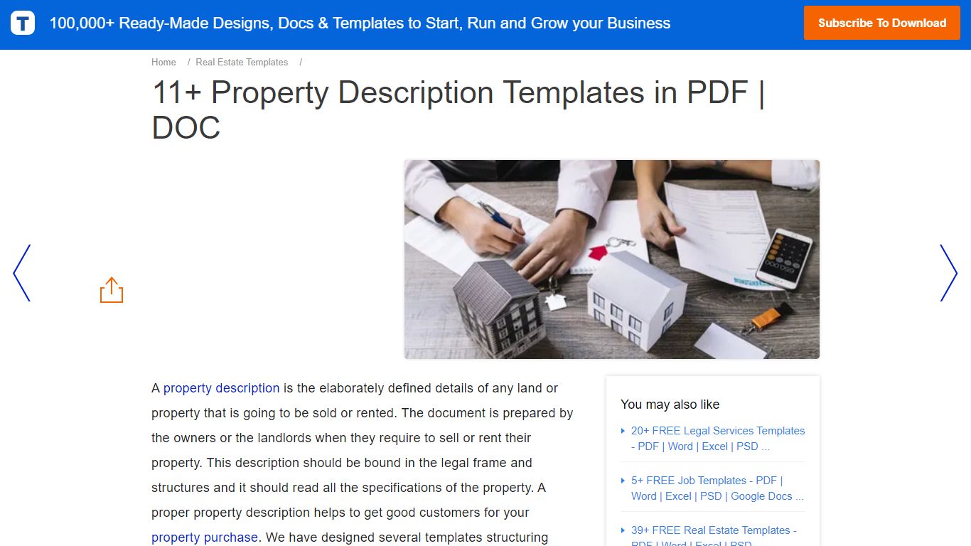 11+ FREE Property Description Templates in PDF | DOC | Free & Premium ...