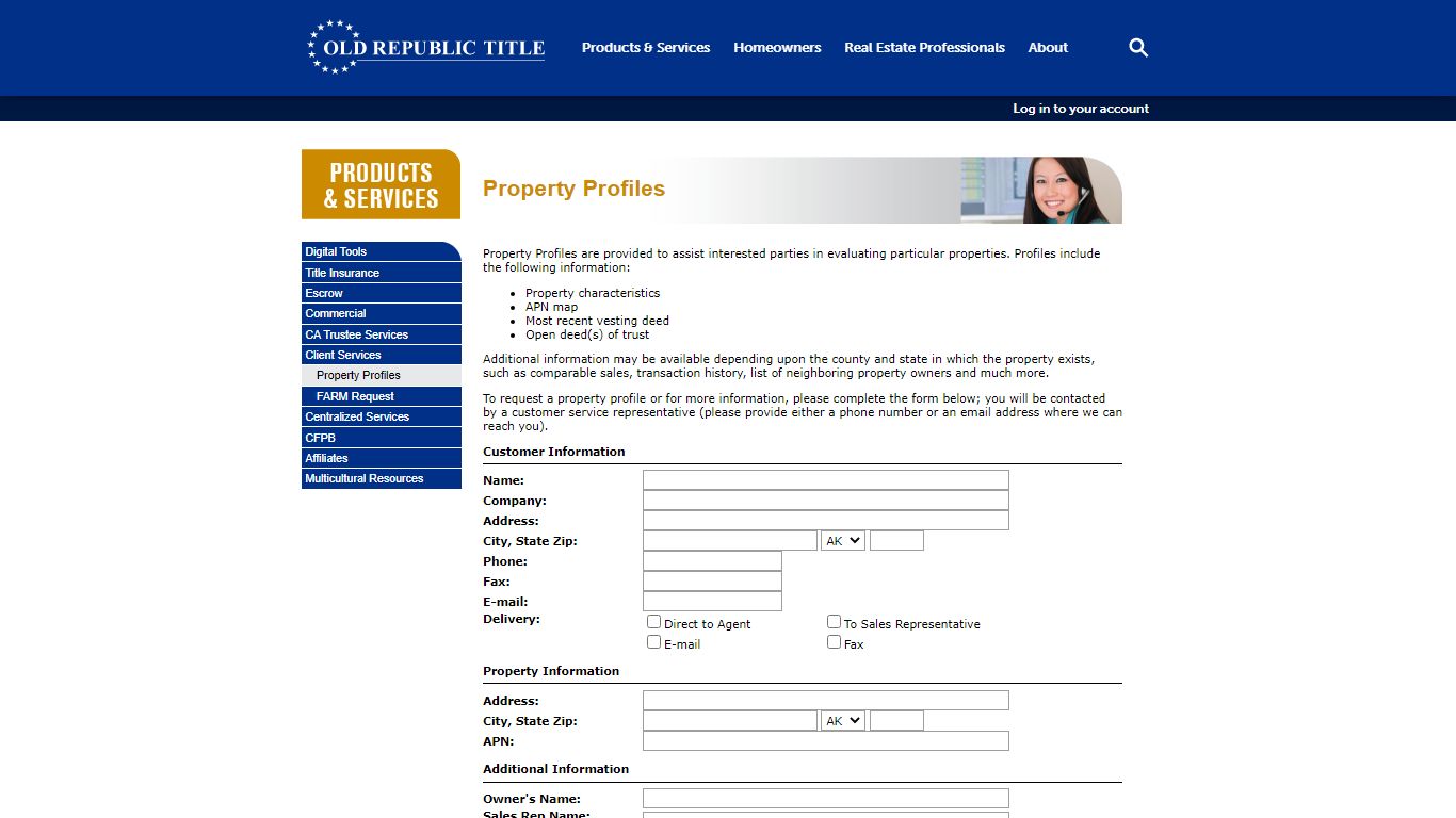 Old Republic Title Holding Company - Property Profiles